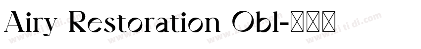 Airy Restoration Obl字体转换